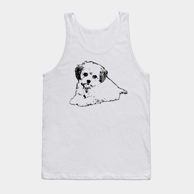 Maltipoo Face Design - A Moodle Christmas Gift Tank Top by DoggyStyles